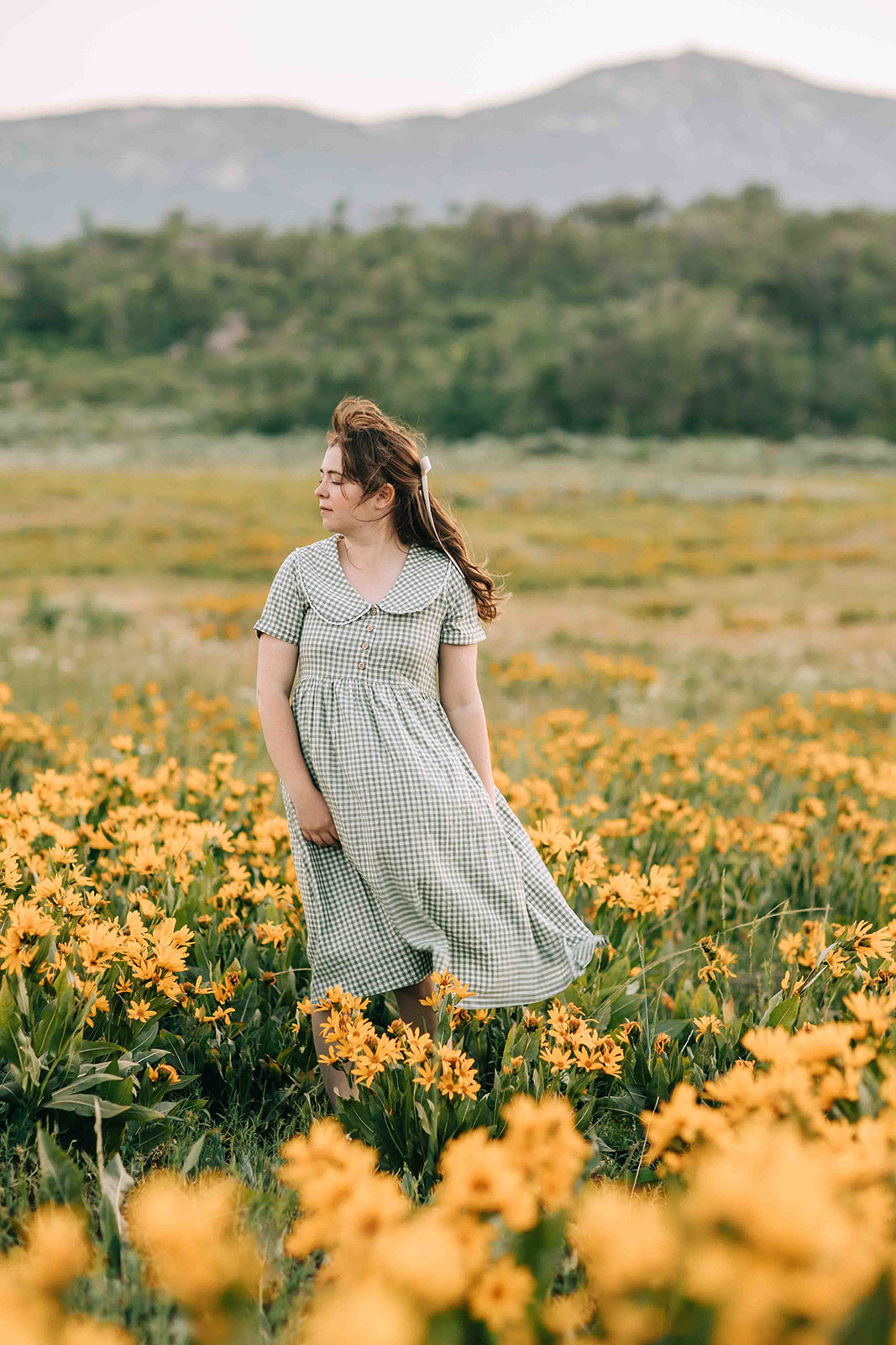 Willow Dress - Green Gingham